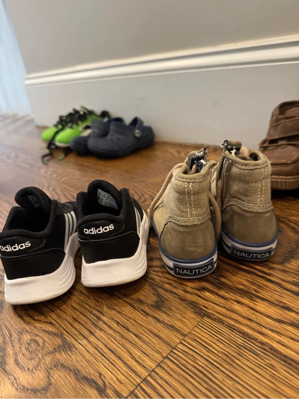 Toddler Boys Size 7 Shoe Bundle - Adidas, Crocs, Kamik, Nautica